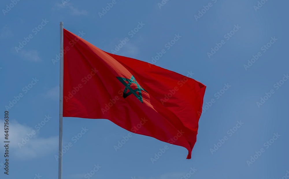 Naklejka premium Moroccan flag ,drapeu du maroc 