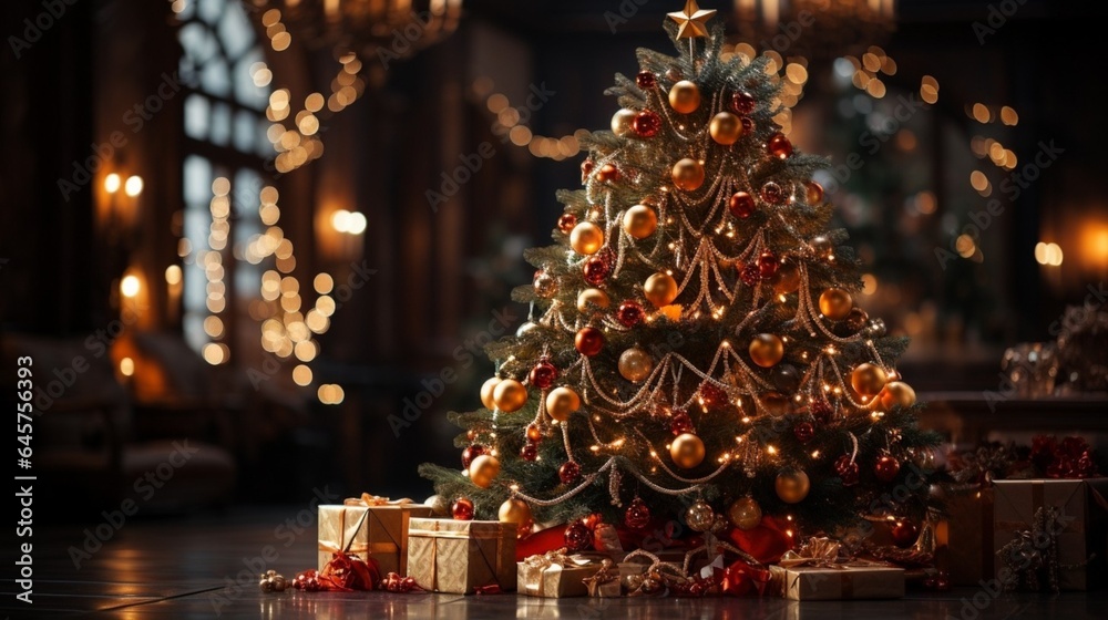 Christmas decorations with tree Christmas decorations with tree
