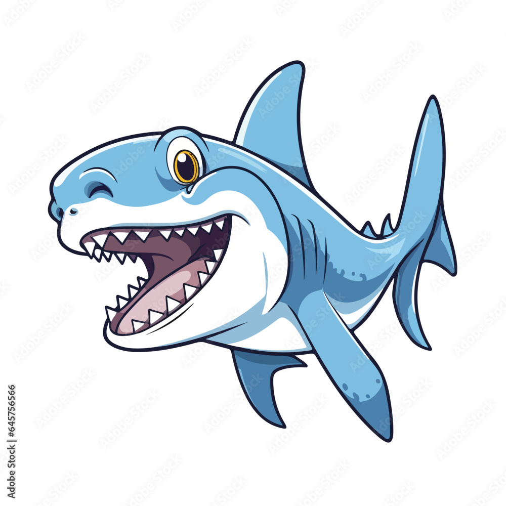 Hammerhead shark tshirt design graphic, cute happy kawaii style Hammerhead shark tshirt design graphic, cute happy kawaii style