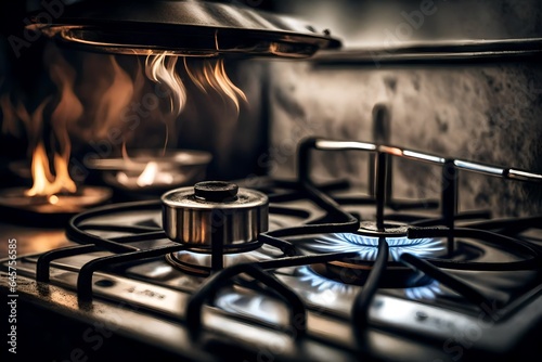 stove in the kitchen4k HD quality photo. 