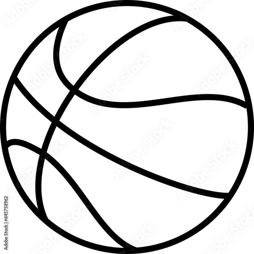 Black basketball ball vector graphic © Joe