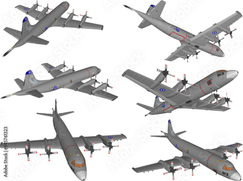 Sketch vector illustration of cargo airplane design for cargo and passengers