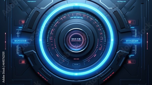 Futuristic interface with futuristic elements. HUD