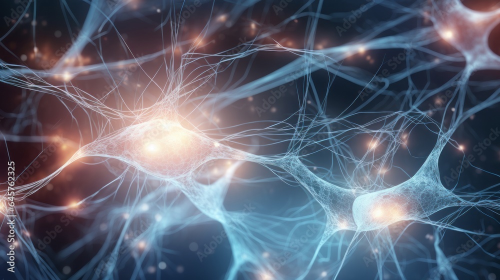visualization of neural connections in the brain, unveiling a complex ...