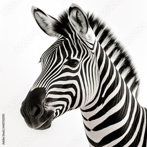 zebra isolated on a white background