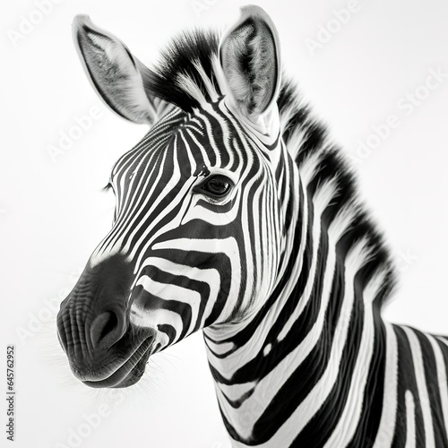zebra isolated on a white background