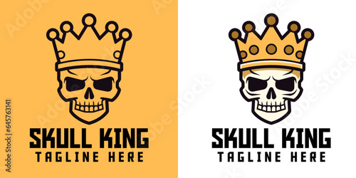 Skull with Golden Crown Cartoon Creative Logo: Crafting a Regal Brand Identity
