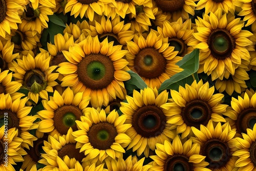 sunflowers in a field4k HD quality photo. 