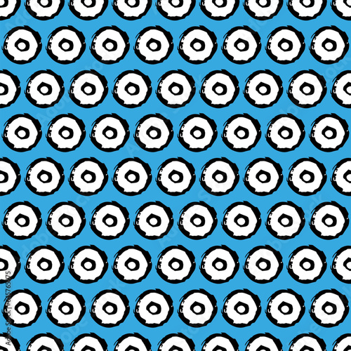 Abstract seamless pattern. Creative minimalist art background with circles. Good for textile design, wrapping paper, wallpaper.