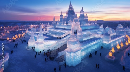 Harbin Ice Snow Festival, China 8k_ Generative AI