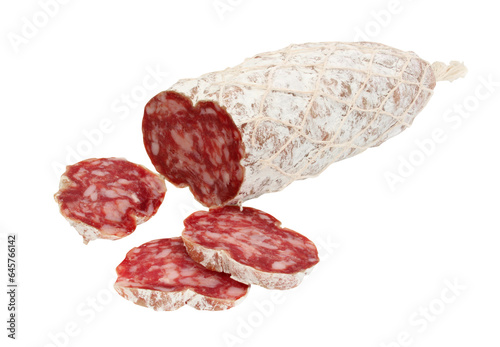 Obraz na plátně Saucisson sec - Rosette de Lyon / Fond transparent