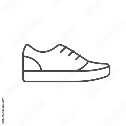 Sport shoe line outline icon