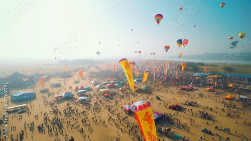 International Kite Festival India 8k: Generative AI
