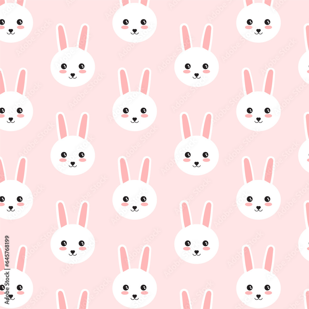 Rabbit seamless pattern.Cute bunny repeat pattern.Easter background.Vector graphic illustration wallpaper Rabbit seamless pattern.Cute bunny repeat pattern.Easter background.Vector graphic illustration wallpaper