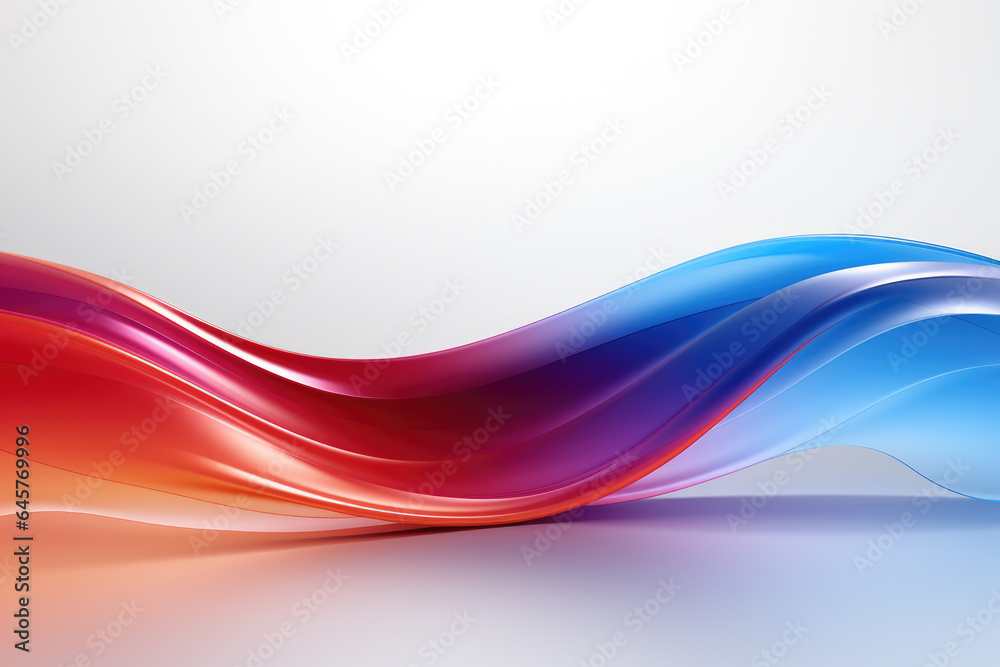 Fototapeta premium Flying Abstract abstract colorful flowing wave lines isolated on white background. Design element for technology, science, music or modern concept. High quality illustration