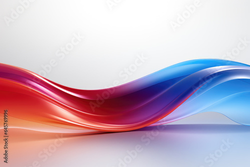 Flying Abstract abstract colorful flowing wave lines isolated on white background. Design element for technology, science, music or modern concept. High quality illustration