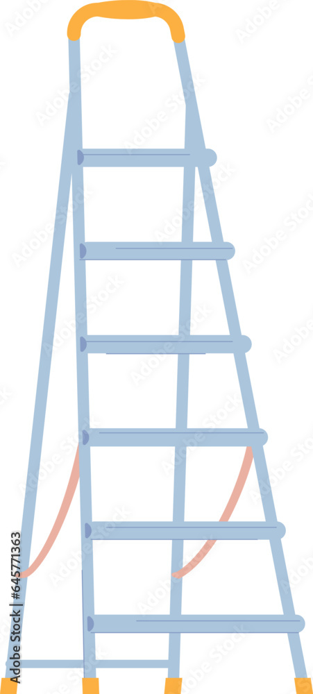 Step ladder icon. Metal repair and construction equipment Step ladder icon. Metal repair and construction equipment
