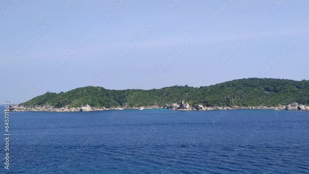 Beautiful view of the blue sea of Thailand. Holidays in Similan Beautiful view of the blue sea of Thailand. Holidays in Similan