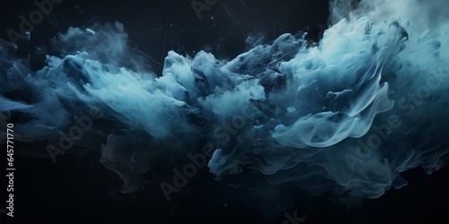 Underwater Explosion: Blue Splash Against Black Background, Perfect for Ocean-Inspired Wallpaper