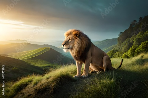 lion on the hill