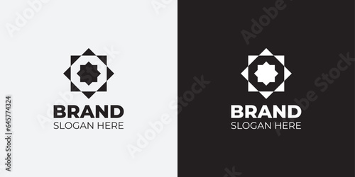 Sun logo in minimalist . Abstract logotype for agencies