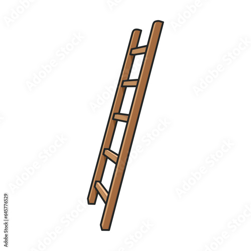Ladder vector icon.Color vector icon isolated on white background ladder.