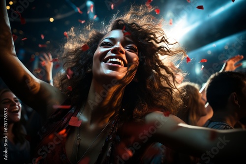 young woman at a club party