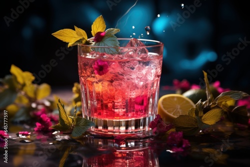 luxurious cocktails in a nightclub photo