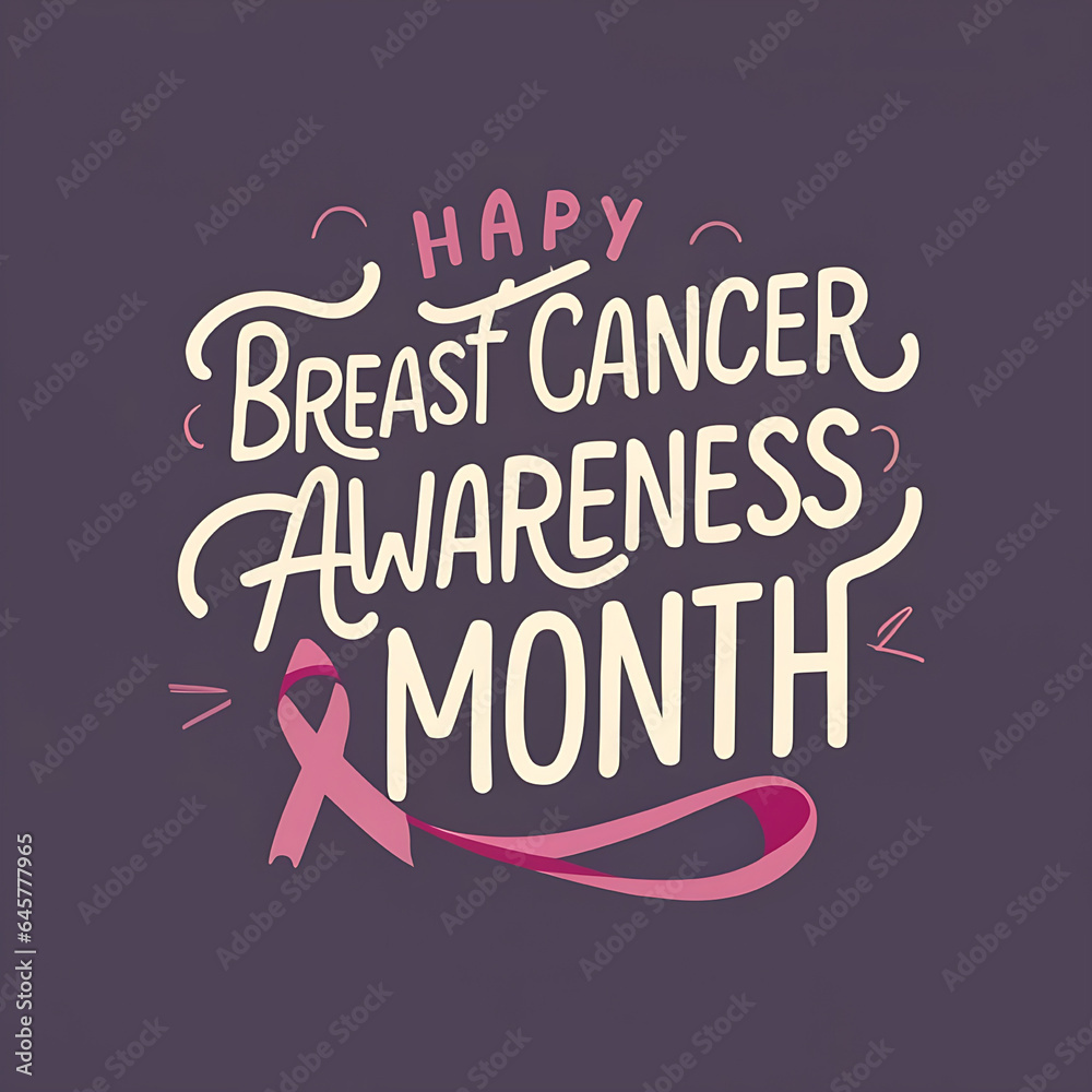 Breast cancer awareness month poster design banner or card