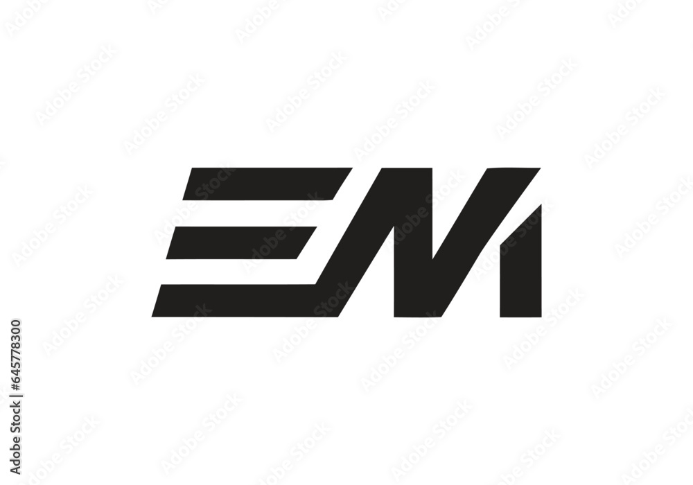 Initial monogram letter EM logo Design vector Template. EM Letter Logo Design. Initial monogram letter EM logo Design vector Template. EM Letter Logo Design.