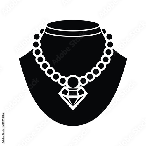 Necklace icon vector on trendy design