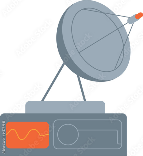 Satellite dish antenna icon. Radar symbol. Signal receiver