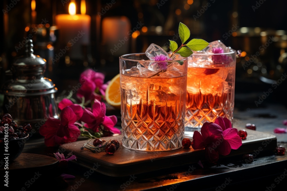 luxurious cocktails in a nightclub luxurious cocktails in a nightclub