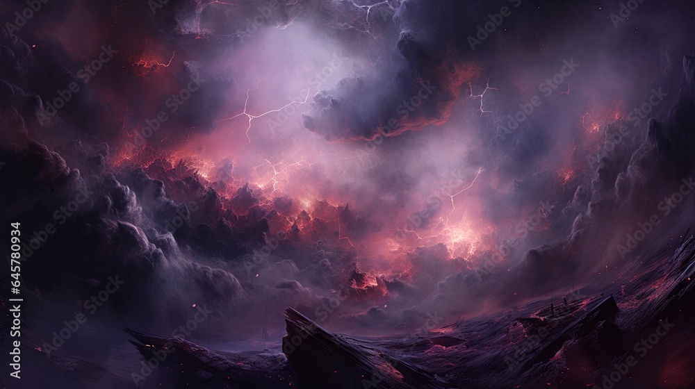 Fototapeta premium Illustration of a soft colored nebula