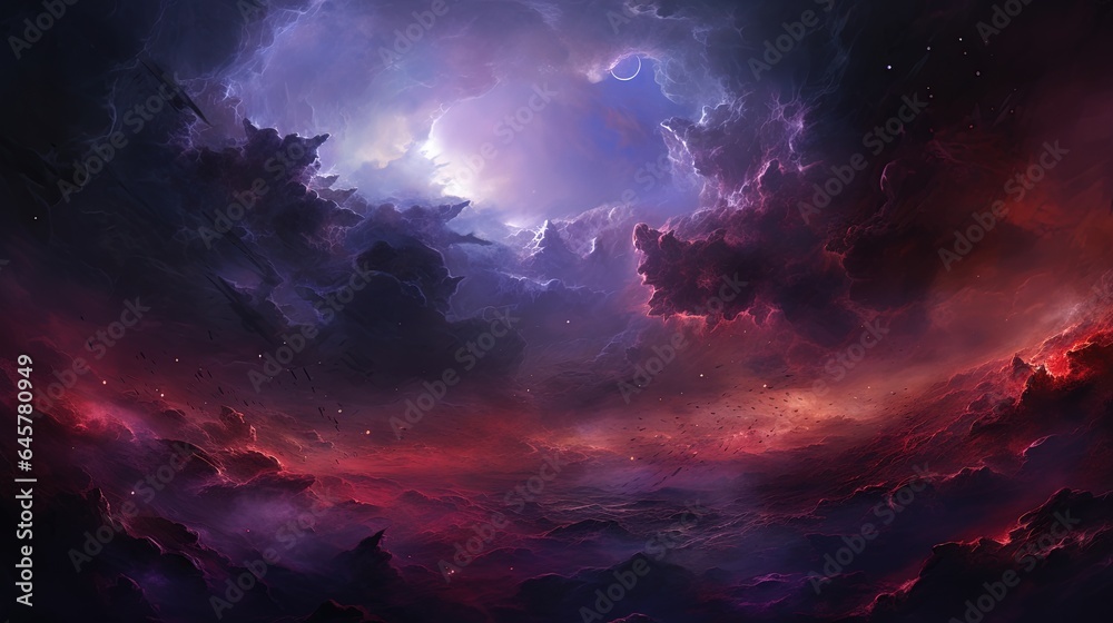 Fototapeta premium Illustration of a soft colored nebula