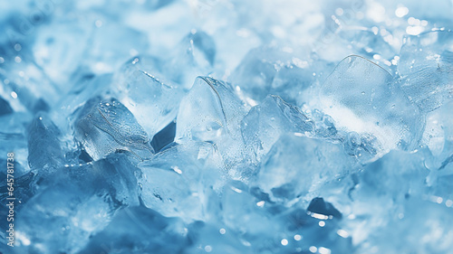 Close-up View of Water and Ice