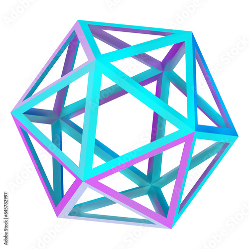 isolated solids 3d object white background