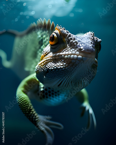 Lizard in water