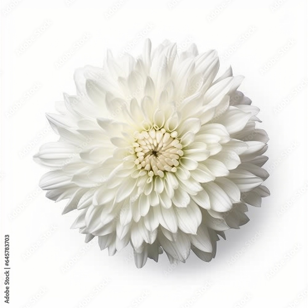 Chrysanthemum flower white background 