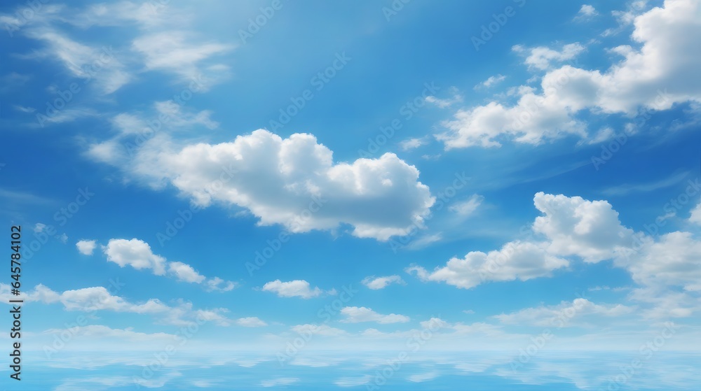 Fototapeta premium Clear Blue Sky Background Blue Sky Background Blue Sky Landscape Azure Sky Wallpaper Blue Sky Horizon AI Generative
