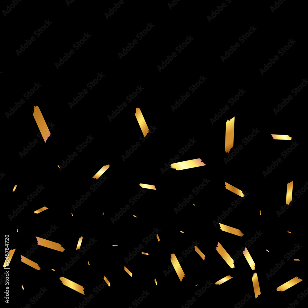 Golden Glitter Vector Black Background. Bright Golden Glitter Vector Black Background. Bright