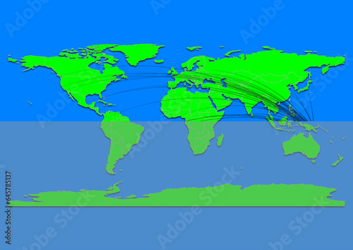 Port Moresby, Papua New Guinea map - Concept map for Port Moresby, Papua New Guinea on World map. Suitable for export concepts. File is suitable for digital editing and prints of all sizes.