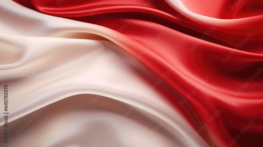 red and white silk background - generative ai red and white silk background - generative ai