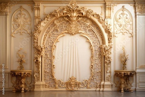 Fototapeta Naklejka Na Ścianę i Meble -  classic and vintage luxury wall backdrop