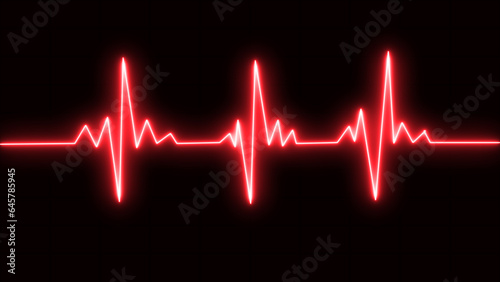 Electrocardiogram show Premature Ventricular Contraction. Heart beat. Electrocardiography Heartbeat Line monitor