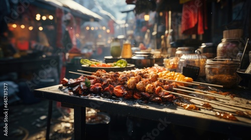 shish kebab on the grill