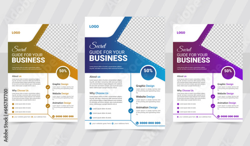modern flyer design template for infographics