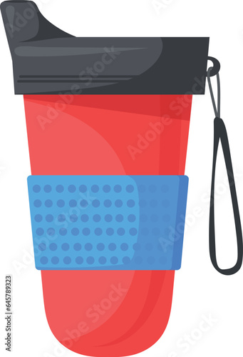 Hiking mug. Outdoor travel water container cartoon icon