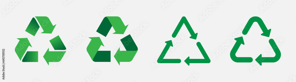 Collection of recycle icon sign vector design template Collection of recycle icon sign vector design template