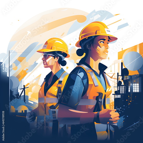 safety regulation concept flat design illustration. Generative AI